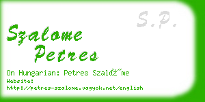 szalome petres business card